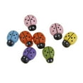 thumbnail image 2 of GAXIRE 100Pcs Small Ladybugs Wooden Miniature Design For Art Crafts House Decoration Fairy Garden Kits, 2 of 6