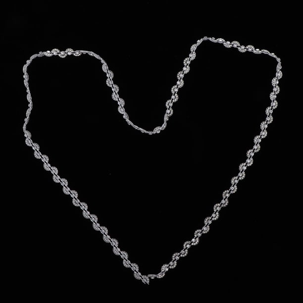 1 yarda de de imitación flores cadena ajuste boda vestido cinturón nupcial cuenta apliques Luna Macarena Cadena de la cinta del Rhinestone del Faux