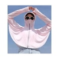 thumbnail image 5 of New Womens UPF 50+ Sunscreen Lightweight Women Sun Protection Clothing Running SPF Shirts Summer Breathable T Shirts Hooded Crop Lightweight Quick Dry Hoodie Shirts Workout Jacket Outdoor Pink, 5 of 6
