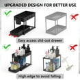 thumbnail image 6 of PHANCIR 2-Pack Under Sink Organizer, 2 Tier Sliding Under Sink Storage, High-Quality ABS for Bathroom & Kitchen, 6 of 10