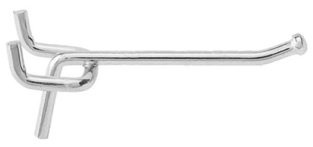 National N235-011 2" Galvanized Steel Angled Pegboard Hook - Quantity of 25