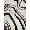 thumbnail image 2 of LaDole Rugs  Abstract Wave Pattern Modern Area Rug White Black 5'3" x 7'6"(160cm x 230cm) 5' x 8' Indoor Living Room,Patio,Bedroom Rectangle Modern &, 2 of 5