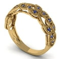 thumbnail image 2 of 0.17 ctw Wedding Band for Women - 14K Yellow Gold Simulated Tanzanite Stackable Eternity Ring, 2 of 6