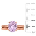 thumbnail image 2 of Everly Women's Amethyst 14k Rose Gold Bridal Set, 2 of 8