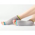thumbnail image 1 of DEELLEEO Professional Adhesive Yoga Socks For Women With An Open Back Design. These Yoga Socks Have Five Fingers And Split Toes  Making Them Perfect For Pilates And Yoga Practices. They A, 1 of 7