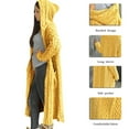 thumbnail image 7 of Womens Winter Sweater Coat Usmixi Hooded Overcoat for Women Plus Size Long Sleeve Casual Solid Sweater Cardigan Cozy Knit Cable Open Front Outwear with Pocket 2023 Coats, 7 of 7