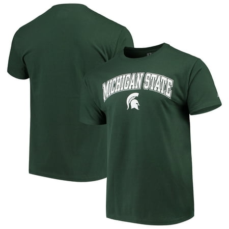 Men's Russell Green Michigan State Spartans Crew Core Print