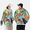 thumbnail image 4 of Disketp Vegetable for Men's Sun Protection Hoodie Performance Long Sleeve Fishing Outdoor Lightweight-Small, 4 of 7