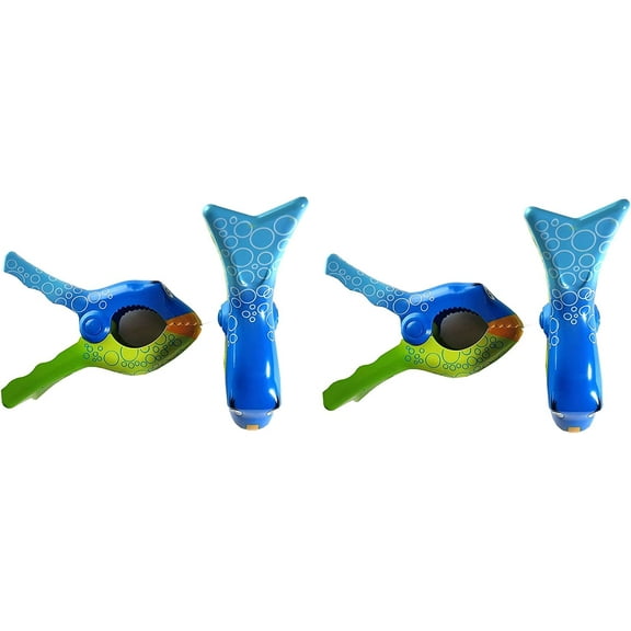 2 Set (4 Ct) Bubble Fish Beach Towel Clips Jumbo Size for Beach Chair, Cruise Beach Patio, Pool Accessories for Chairs, Household Clip, Baby Stroller