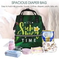 thumbnail image 5 of Pofeuu Tropical Summer Vibes Print Diaper Bag Backpack, Multifunction Travel Pack Maternity Baby Changing Bags, Large Capacity, Waterproof, 5 of 6