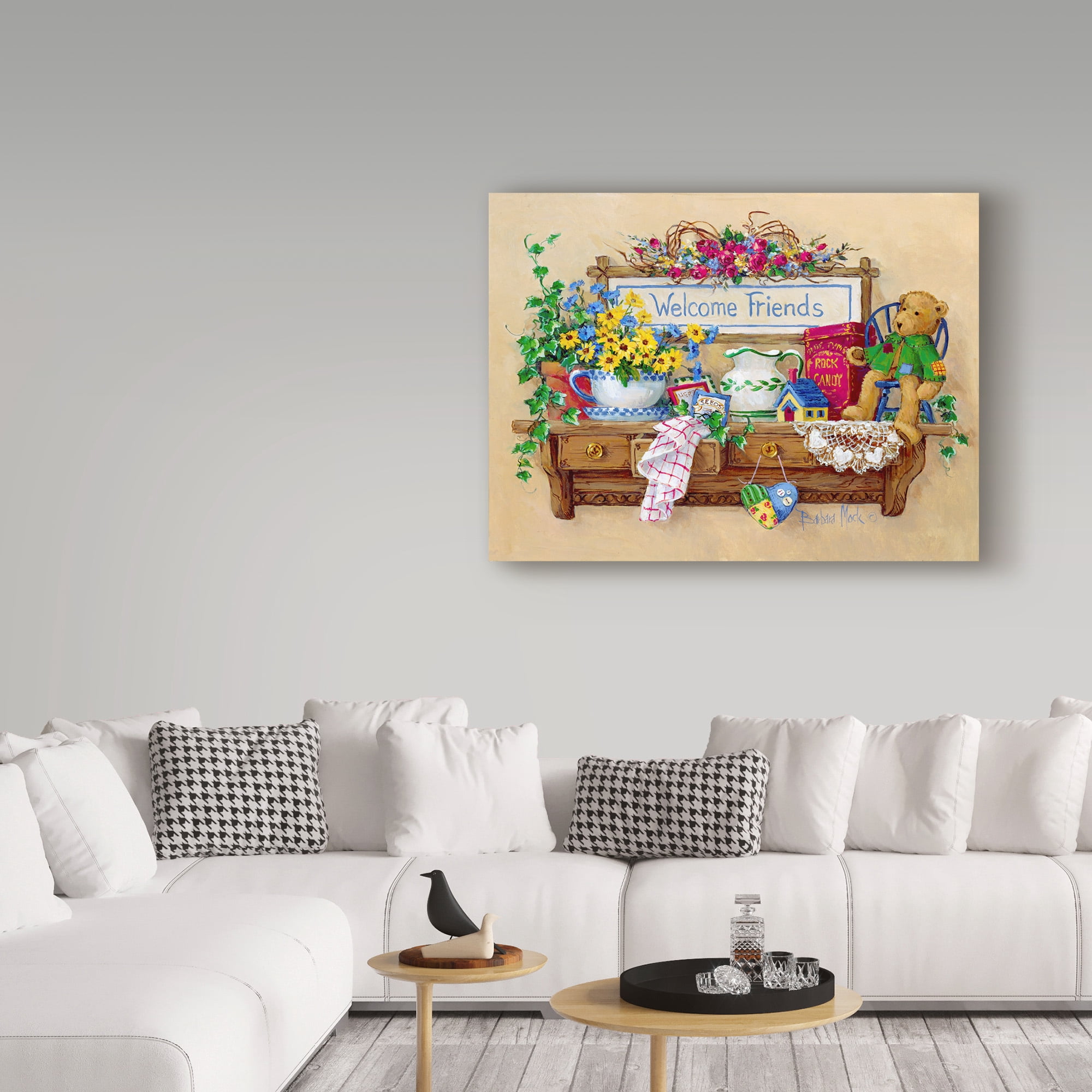 Trademark Fine Art ' Welcome Friends' Canvas Art by Barbara Mock