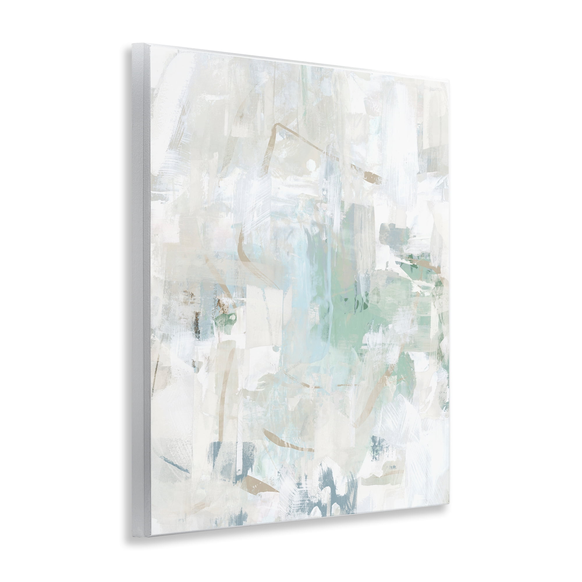 Stupell Industries Faded Abstract with Green Abstract Painting Unframed Art Print Wall Art, 11 x 14