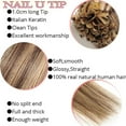 thumbnail image 5 of MY-LADY 100S Nail U Tip Fusion 100% Remy Human Hair Extensions Keratin Pre Bonded Hairpiece Straight 0.5g/s, #04 Medium Brown, 16inch, 5 of 10