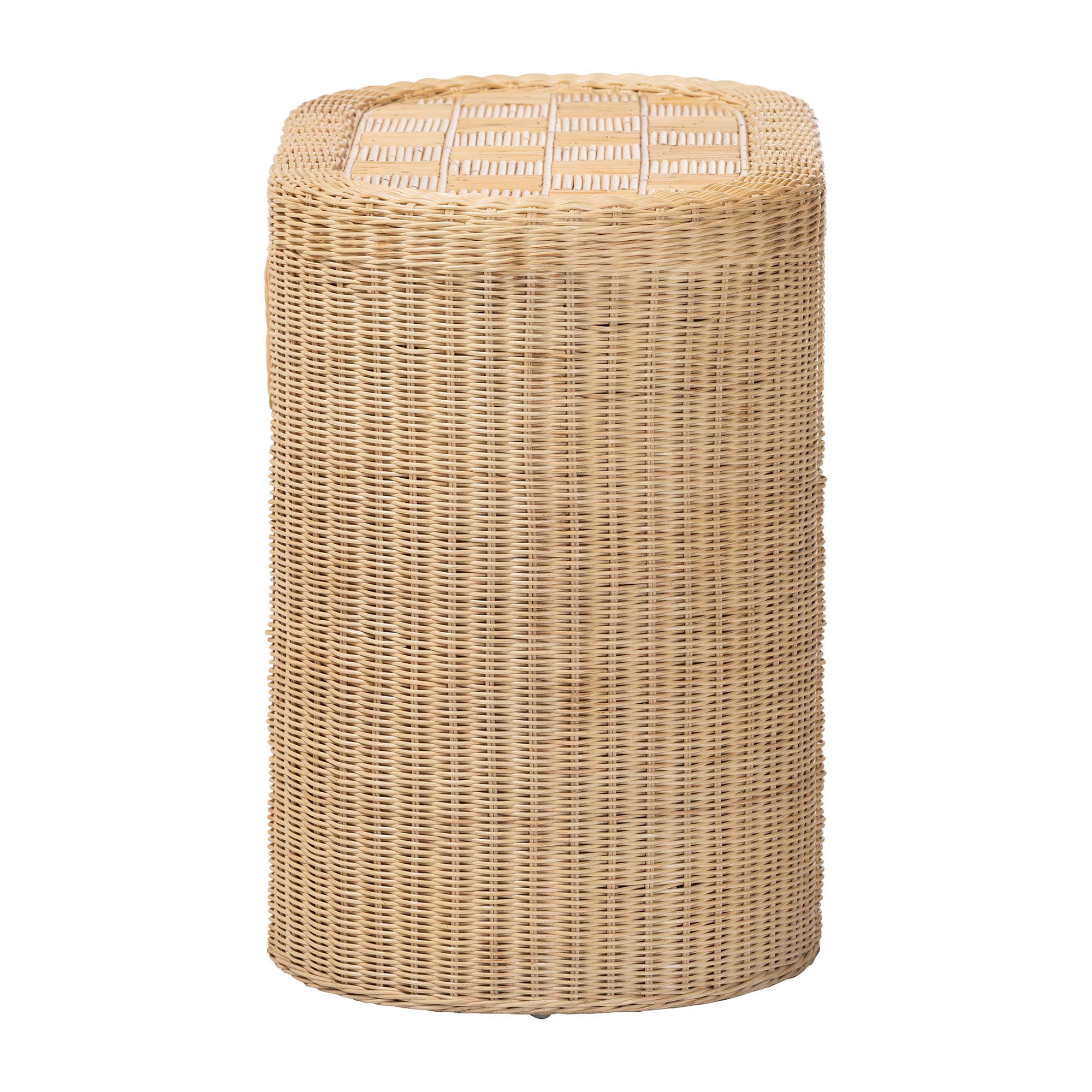 bali & pari Mimi Boho End Table, 1-Drawer, Natural Rattan