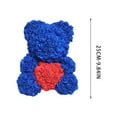thumbnail image 3 of Rose Teddy Bear, 10 inch Embrace Love Flower Bears, Artificial Foam Floral Gifts for Valentines Day Mothers Day Christmas Wedding Anniversary Birthday Home Bedroom Office Decor (Blue), 3 of 7