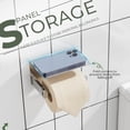 thumbnail image 5 of KOKOSIRI Toilet Paper Holder with Shelf Chrome Bathroom Toilet Roll Holder for Restroom T-304 Stainless Steel Wall Mounted, Polished Finish, B2010CH, 5 of 7
