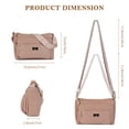 thumbnail image 4 of URSOFINE Quilted PU Leather Crossbody Bag for Women - Multi-Pocket Shoulder Bag with Adjustable Geometric Strap, 4 of 8
