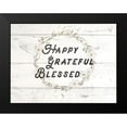 thumbnail image 2 of Lula Bijoux and Company 24x19 Black Modern Framed Museum Art Print Titled - Happy Grateful Blessed, 2 of 5