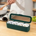 thumbnail image 2 of Bewildely Caja multifuncional para condimentos de sal y glutamato monosódico, caja de condimentos dividida para cocina Cocina y Comedor Rosa, 2 of 6