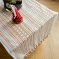 thumbnail image 6 of Bedside Tablecloth Tassels Table Cover Nightstand Table Runner Tabletop Dustcover TV Dustcover for Furniture Décor, 15×36inch, 6 of 7