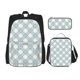 thumbnail image 1 of Easygdp Daisy Plaid Blue Mochila para Niños y Niñas con Set de Caja de Almuerzo y Estuche para Lápices 3 en 1, Mochila Escolar Estampada para Adolescentes, 1 of 7
