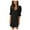 Black, variant on Dress for Women Plus Size Fashion Casual V Neck Short Sleeve Dress Faux Jean Dress Plus Size Dress for Women