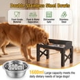 thumbnail image 7 of Kawiwi Elevated Dog Bowls,No Spill Edge, Foldable, 2 Stainless Steel Bowls & Slow Feeder Dog Food, 5 Adjustable Heights 3.15"-12.2" ,  for Small Medium Large Dog, 7 of 7