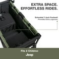 thumbnail image 4 of Jeep TurboGlyde Stroller Wagon by Delta Children – Extended Footwell for More Leg Room, Greenguard Gold Certified, Black/Green, 4 of 20