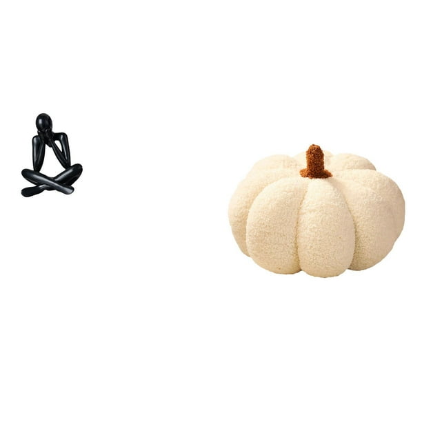 Escultura De Calabaza Abstracta Moderna, Adorno Coleccionable Decorativo De Peluche Para Sala De Estar, Dormitorio, Sofá, Estantería, Decoración Del Hogar