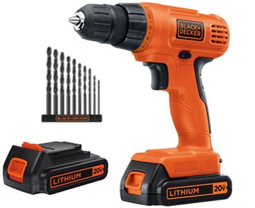 BLACK+DECKER LD120-2VAWM 20-Volt MAX Lithium Ion Cordless Drill With 2 ...