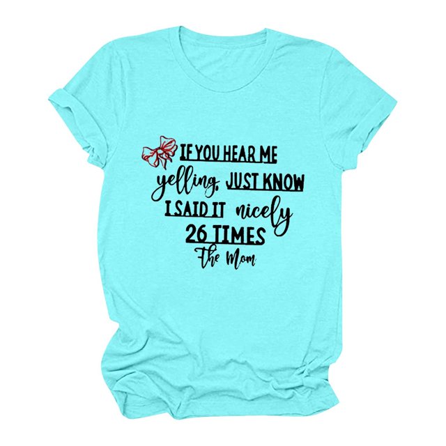 Camiseta de mujer Camisetas divertidas y lindas de manga corta Camiseta con estampado divertido Camiseta con estampado de letras Tops Blusa Regalo para mujeres OAVQHLG3B Store lin121212
