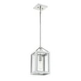 thumbnail image 3 of White with Polished Nickel Accents One Light Pendant from the Carlton Collection, 3 of 6