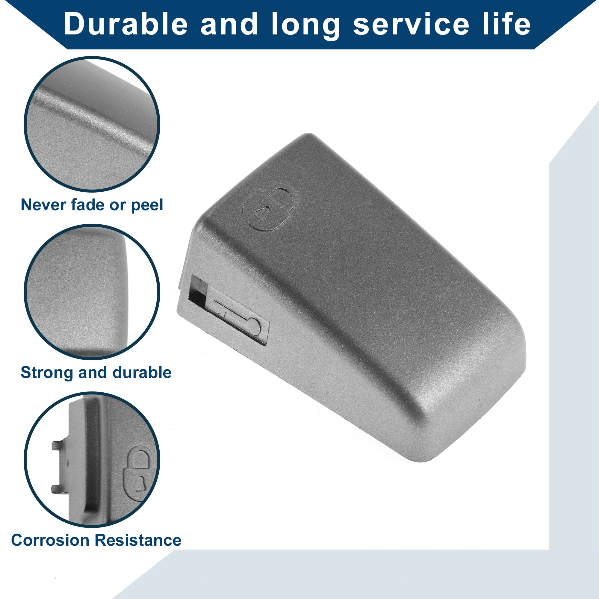 Unique Bargains Exterior Door Handle Cover Trim Matte Gray for Land Rover LR4