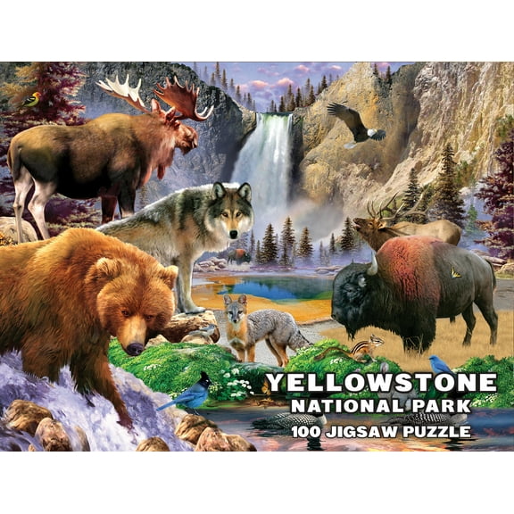 MasterPieces 100 Piece Jigsaw Puzzle for Kids - Yellowstone National Park