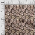 thumbnail image 2 of oneOone Tissu Polyester Spandex Marron Floral Rétro Matériel de Robe Tissu Imprimé Tissu au Mètre 56 Pouces de Large, 2 of 5