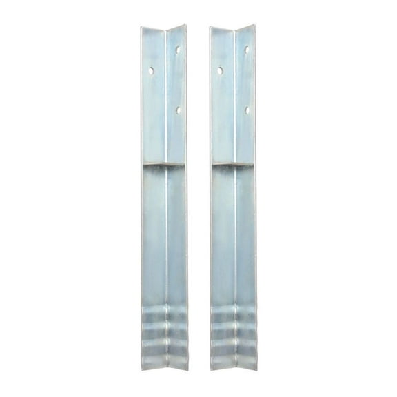 L-shaped Ground Anchors 2 pcs Galvanized Steel 2"x2"x19.7"