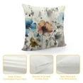 thumbnail image 4 of Nawypu  Watercolor Brown Grey Floral Pillow Covers Rustic Color Cream Gray Blue Flower Print Decorative Throw Pillows Modern Art Farmhouse Pillowcase Cushion Case, 4 of 5