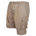 thumbnail image 1 of Pantalones cortos de verano para hombre, pantalones casuales, pantalones de peto, 5 puntos, bolsillo grande, cintura elástica, 1 of 4