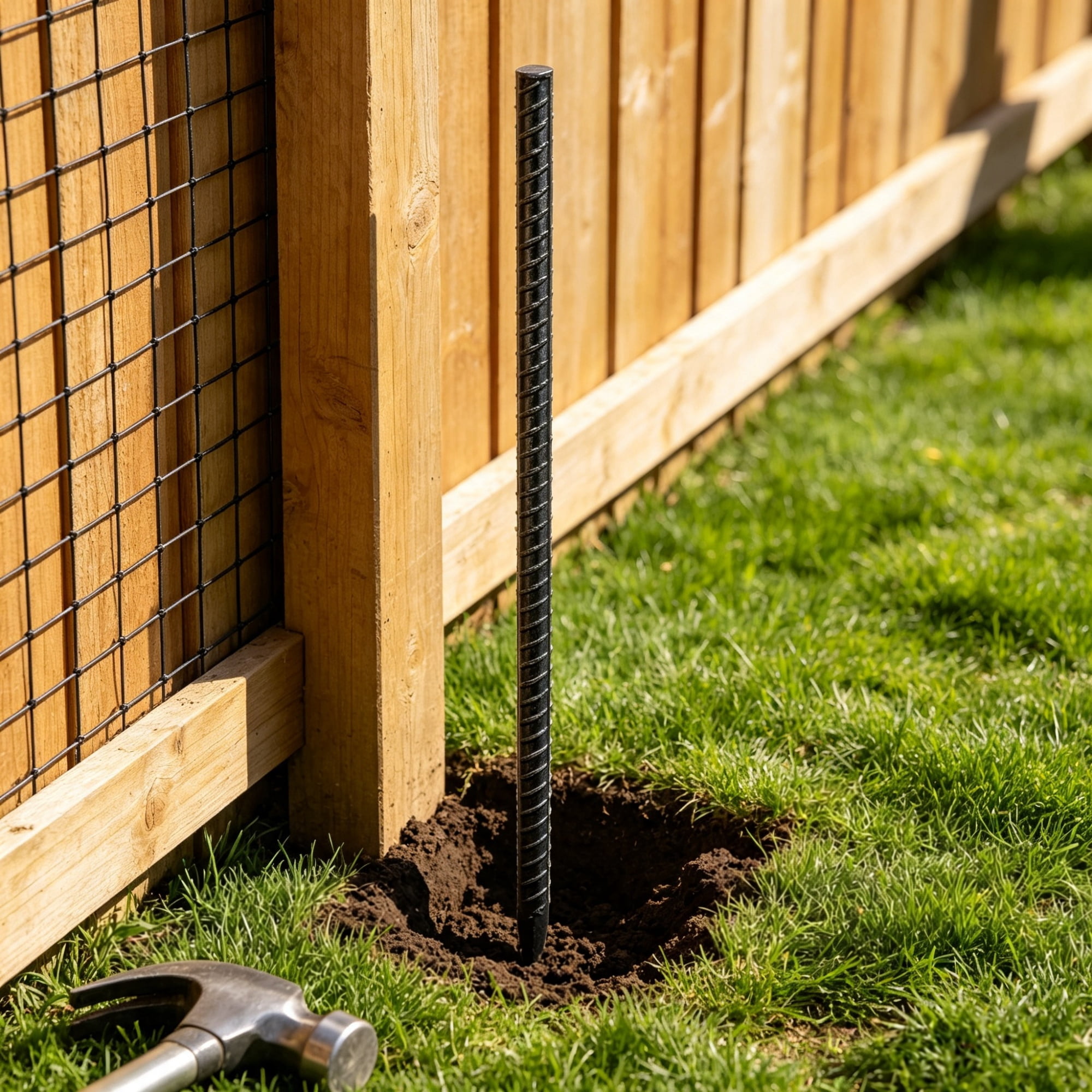 16 Pack 16" Rebar Stakes, Heavy-Duty Ground Anchors for Fencing, Gardening & Camping Tents