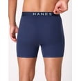 thumbnail image 2 of Hanes Ultimate Men's Underwear Boxer Briefs Pack - 4-Pack - ComfortSoft Cotton Ringer - Moisture-Wicking Black/Blue/Gray S, 2 of 8