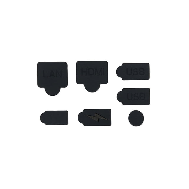 Juego de 7 tapones de silicona aptos para PS5, tapón protector contra arañazos USB LAN tipo C, apto para PS5