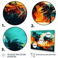 thumbnail image 3 of Designart "Vibrant Palm Trees IV" Modern Landscape Beach Canvas Print, 3 of 5