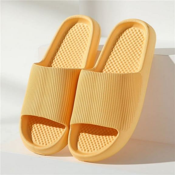 HYwys Cloud Slippers for Women and Men,Couple Slippers Cloud Slides Soft Thick Sole, Non Slip Bathroom Pillow Slippers Sandals