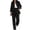 Black, variant on Women's Two Piece Set, Button Down Shirt and Wide Leg Pants Set, Casual Matching Outfit, Relaxed Fit Solid Color Sets for Everyday Wear, Office Casual and Street Style Black