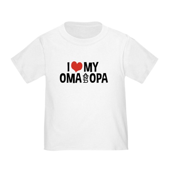 CafePress - I Love My Oma And Opa Toddler T Shirt - Cute Toddler T-Shirt, 100% Cotton