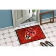 thumbnail image 2 of Carolines Treasures 8870MAT Lady Bug sur Tapis Intérieur Ou Extérieur Rouge Profond - 18 x 27 Po., 2 of 4
