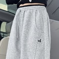 thumbnail image 5 of Ccpelsie Girls Wide Leg Jogger Pants Loose Fit Casual Lounge Sweatpants Elastic Waist Drawstring Comfortable Pants for Everyday(Grey,15-16 Years), 5 of 6