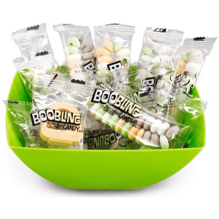 Boo Bling Candy Jewelry Bracelets Rings Halloween Candies 16ct Individually Wrapped Great for Kids Snacking Trick or Treats Candy Bowl Goodies Bag