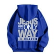 thumbnail image 3 of Christian Hoodies for Men 2025 Jesus Christ Is The Only Way To Heaven Hoodie Hooded Sweatshirt with Pockets Pullover, 3 of 7