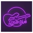 thumbnail image 1 of Letrero De Neón Guitarra Con Luz LED, Arte Pared En Vivo, Para DJ, Sala Discoteca, Estudio Música, Escaparate Entrada Comercial 58cm, 1 of 2